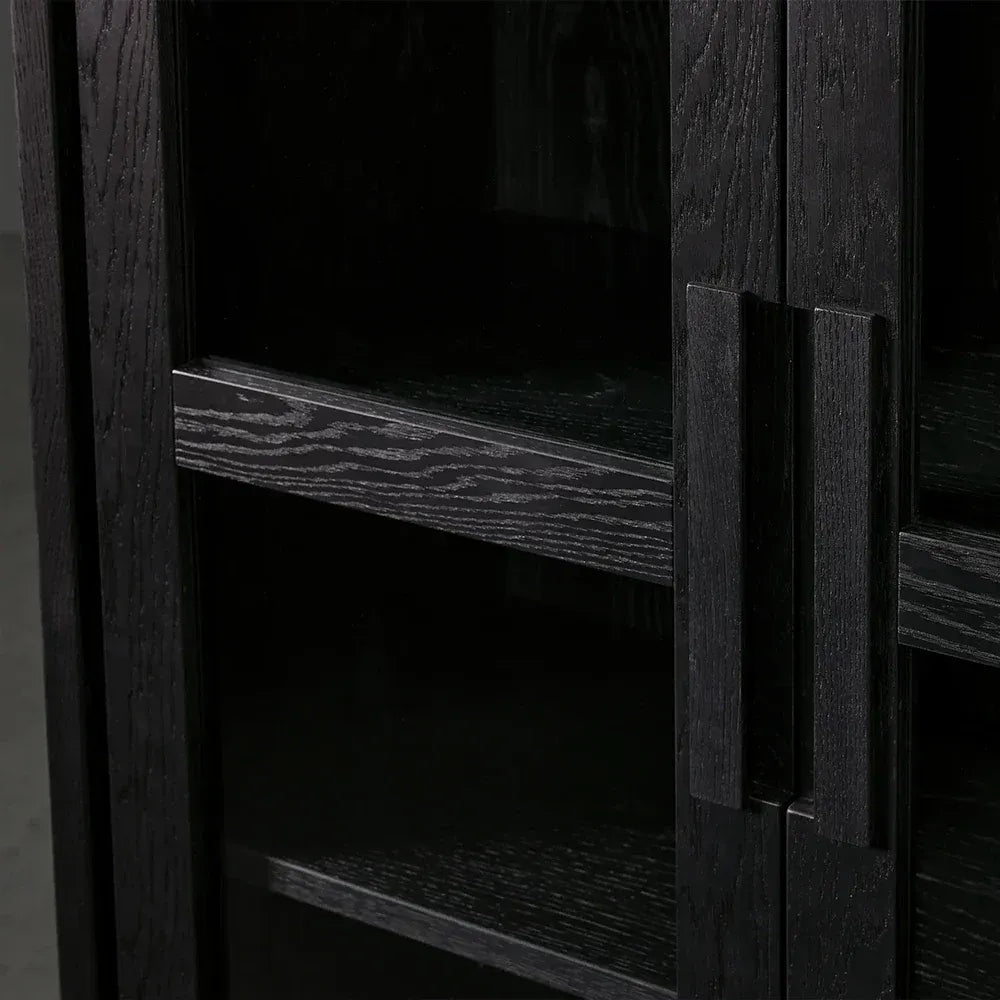 Willow Wood Tall Display Storage Cabinets Clean-Line Design - Image 5