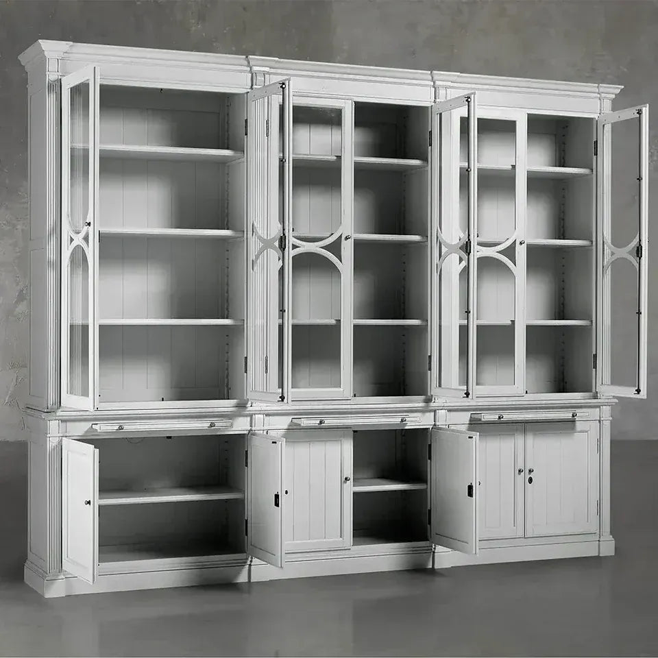Athens Modular Large Display Cabinet With Glass Doors & Adjustable Shelves - Image 3