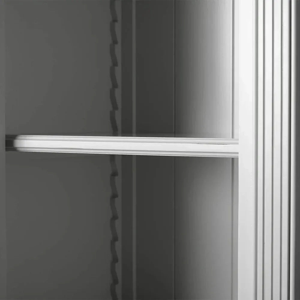 Athens Four Row Bookcase Large Wood Display Cabinet with Adjustable Shelves - Image 7