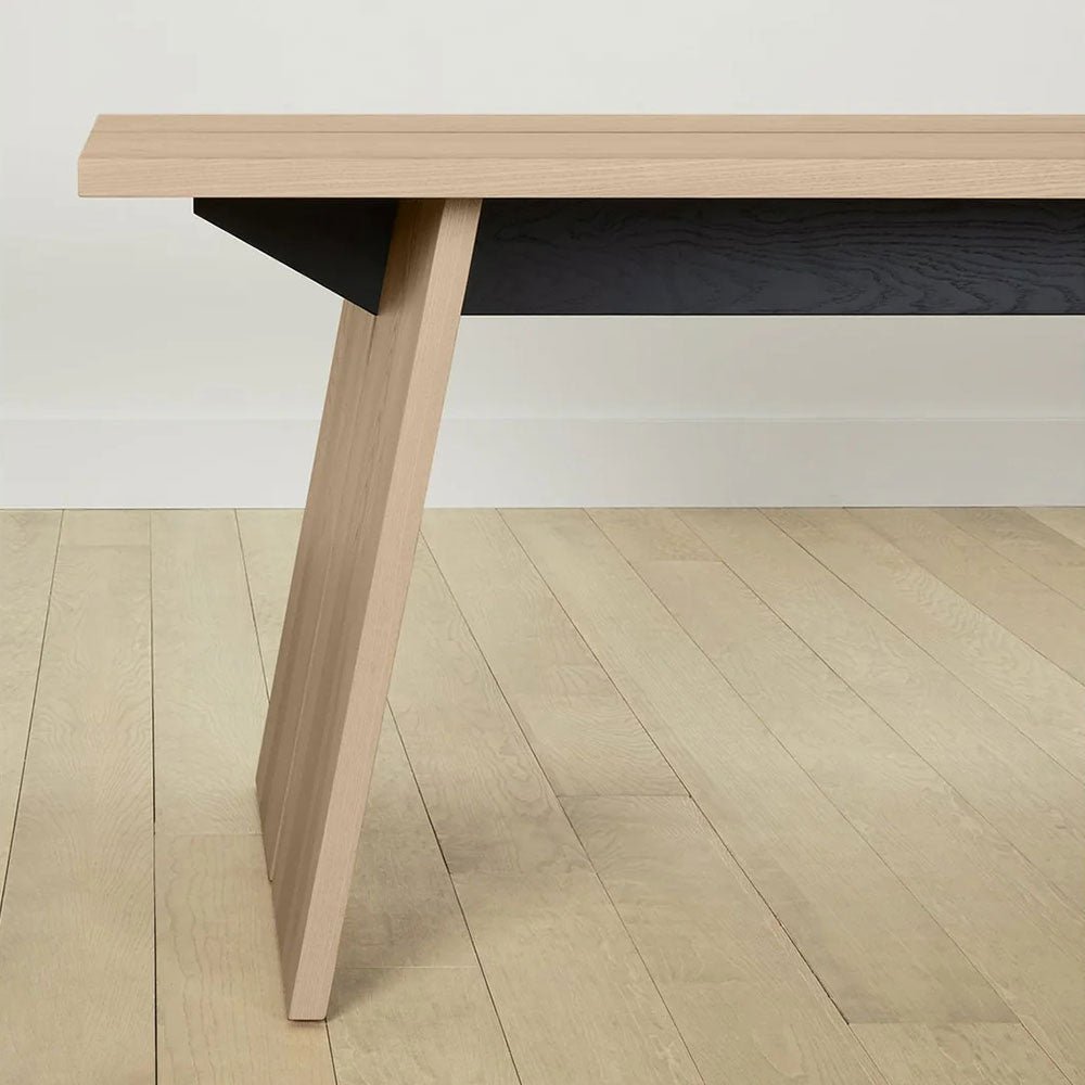 Carlisy Wood Rectangle Dining Table with Ash Wood Planks Top - Image 5