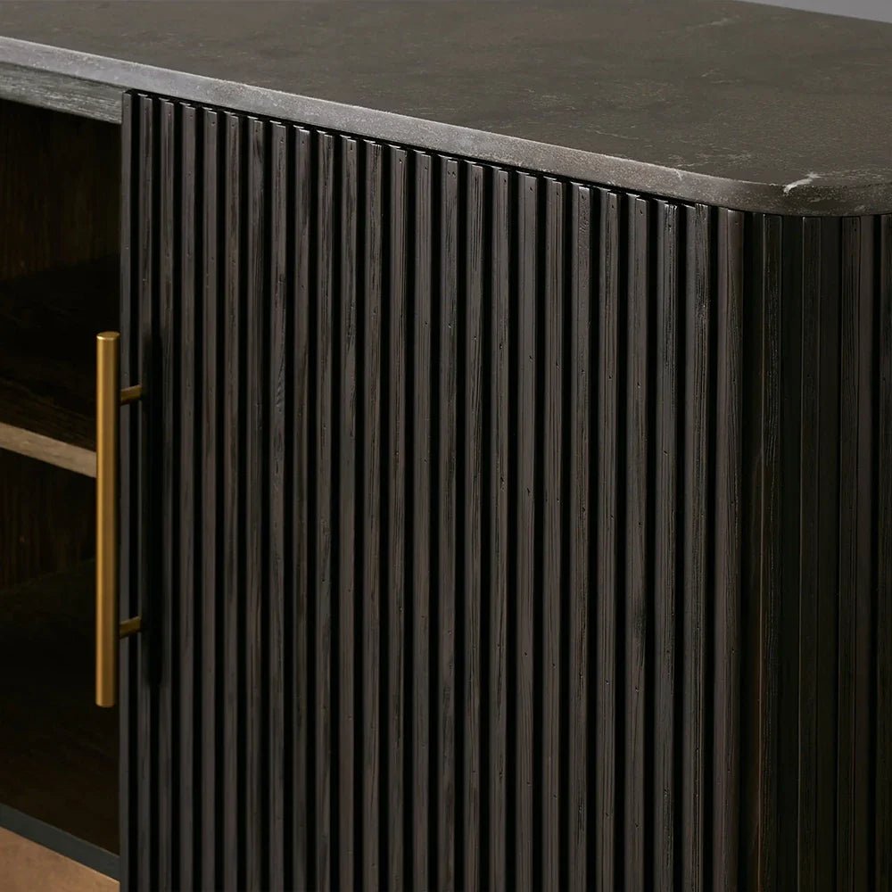 Finnley Sideboards Living Room Media Cabinets with Marble Top - Image 2